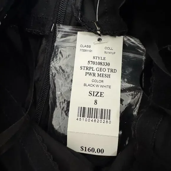 WHBM Instantly Slimming Strapless Sheath Dress Size 8 Tiered Stretch Black White - Picture 12 of 15